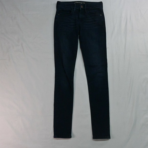 Express 00 EXP Supersoft Mid Rise Legging Dark Rinse Stretch Denim Jeans‎ - Picture 1 of 3